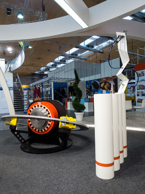 Windmodell mit Bremsen Windmodell mit Bremsen