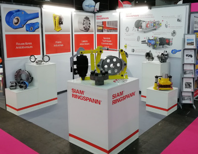 Salon SIM 2018<br />SIAM RINGSPANN présente les composants dédiés aux secteurs des Mines et Carrières:<br />- les Roues libres Antidévireurs<br />- les Freins à disque électro-hydrauliques, les étriers hydrauliques<br />- les Accouplements à brides<br />- les Frettes et Assembleurs expansibles<br />- les Limiteurs de couple Salon SIM 2018<br />SIAM RINGSPANN présente les composants dédiés aux secteurs des Mines et Carrières:<br />- les Roues libres Antidévireurs<br />- les Freins à disque électro-hydrauliques, les étriers hydrauliques<br />- les Accouplements à brides<br />- les Frettes et Assembleurs expansibles<br />- les Limiteurs de couple